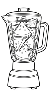 coloriage Mixeur et decoupage a imprimer gratuit