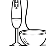coloriage Mixeur pour enfant de 5 ans