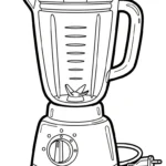 coloriage Mixeur de pour enfants