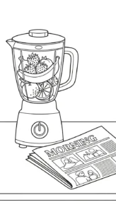 coloriage Mixeur à imprimer pour enfant de 7 ans