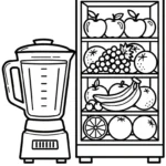 coloriage Mixeur de pour enfants