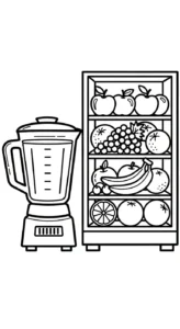 coloriage Mixeur de pour enfants