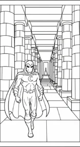 coloriage Moon Knight d