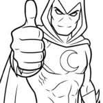 coloriage Moon Knight à imprimer gratuit