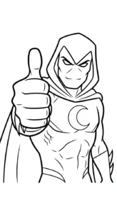 coloriage Moon Knight à imprimer gratuit
