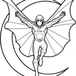 coloriage Moon Knight a imprimer gratuitement
