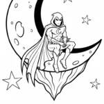 coloriage Moon Knight pour primaire