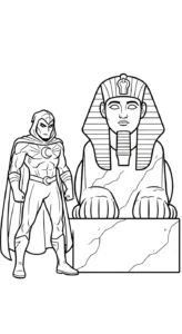 coloriage Moon Knight pour enfants à télécharger