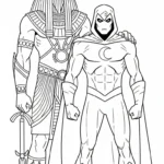 coloriage Moon Knight à imprimer pour enfants
