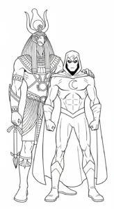 coloriage Moon Knight à imprimer pour enfants
