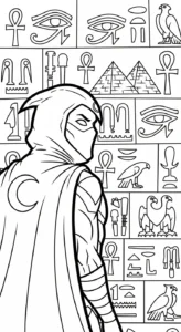 image pour coloriage Moon Knight enfant