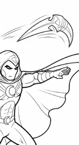 coloriage Moon Knight pour enfant de 7 ans