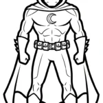 coloriage Moon Knight et découpage à imprimer