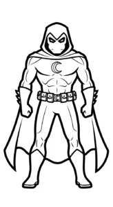 coloriage Moon Knight et découpage à imprimer