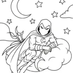 imprimer coloriage Moon Knight gratuit