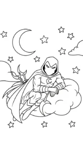 imprimer coloriage Moon Knight gratuit