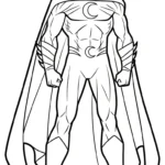 coloriage Moon Knight pour enfants à télécharger