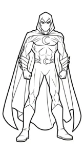 coloriage Moon Knight pour enfants à télécharger