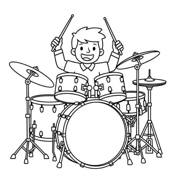 Tranh tô màu Musicien