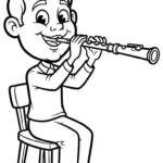 coloriage Musicien a imprimer pour enfant de 4 ans