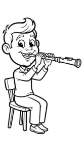 coloriage Musicien a imprimer pour enfant de 4 ans