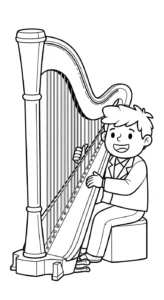 coloriage Musicien à imprimer kawaii
