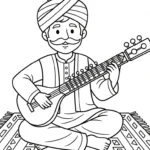 coloriage Musicien d