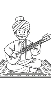 coloriage Musicien d