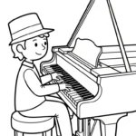 coloriage Musicien pour enfant de 2 ans