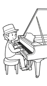 coloriage Musicien pour enfant de 2 ans
