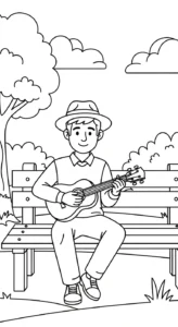 coloriage Musicien à imprimer gratuitement pdf