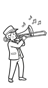 coloriage Musicien pour enfant