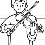 coloriage Musicien gratuit pour enfants