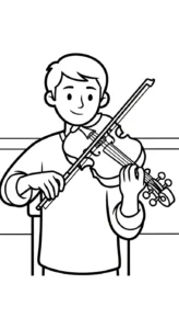 coloriage Musicien gratuit pour enfants