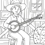 coloriage Musicien pour enfant de 2 ans