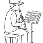 coloriage Musicien de pour enfants