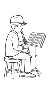 coloriage Musicien de pour enfants