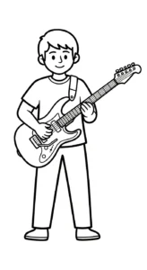coloriage Musicien pour bebe a imprimer