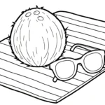 coloriage Noix de Coco a telecharger