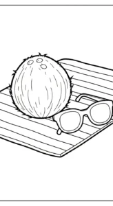 coloriage Noix de Coco a telecharger