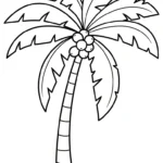 coloriage Noix de Coco educatif pour enfant