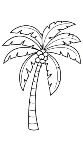 coloriage Noix de Coco educatif pour enfant