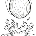 coloriage Noix de Coco à imprimer a4