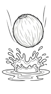 coloriage Noix de Coco à imprimer a4