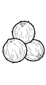 coloriage Noix de Coco gratuit pour enfants