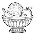 coloriage Noix de Coco a imprimer gratuitement