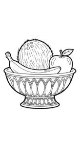 coloriage Noix de Coco a imprimer gratuitement