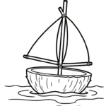 coloriage Noix de Coco a dessiner et imprimer