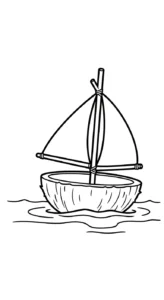 coloriage Noix de Coco a dessiner et imprimer
