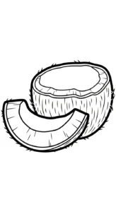 coloriage Noix de Coco à imprimer a4
